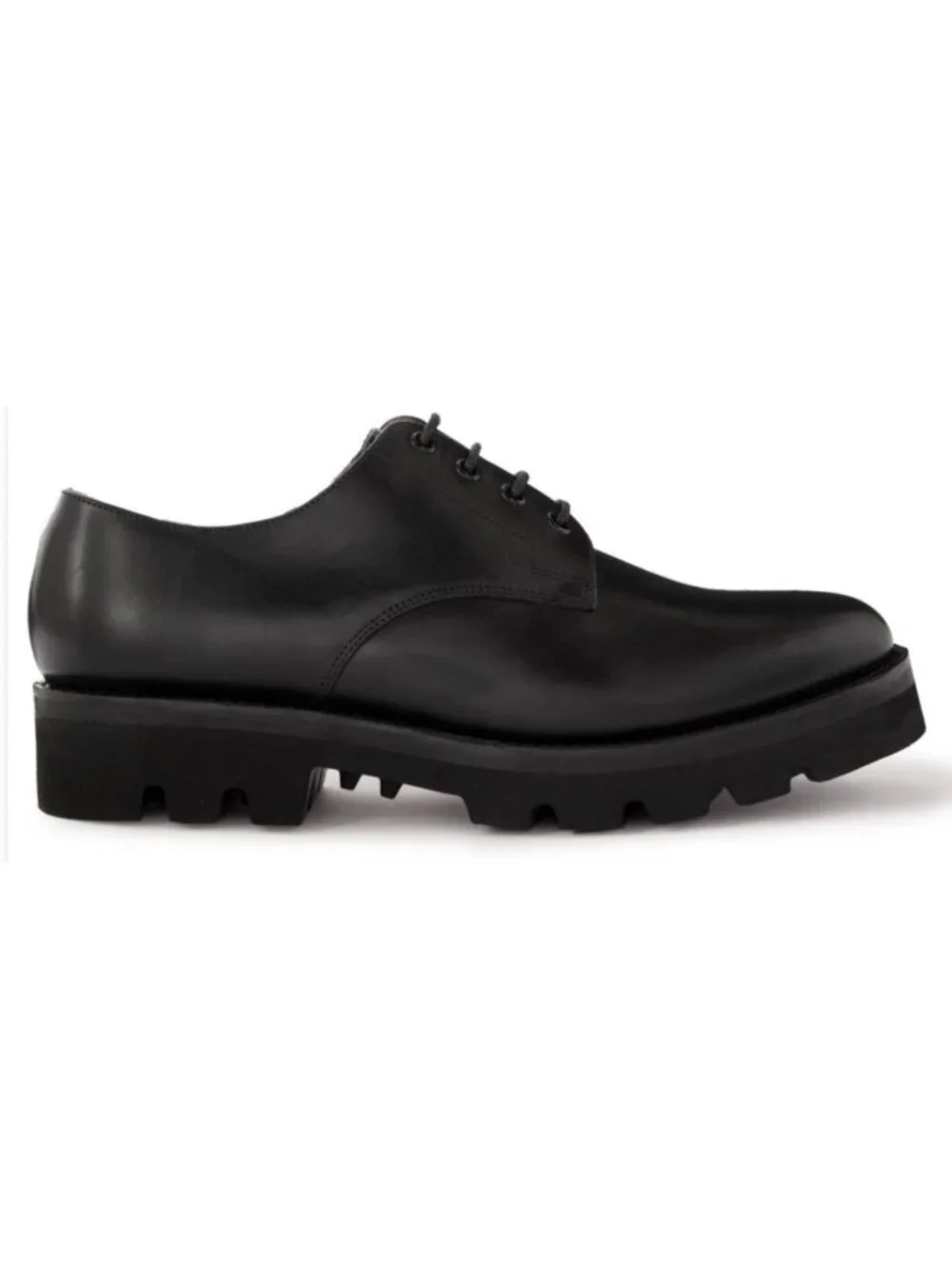 Grenson Lace Up Derby Shoe Mens US 9 UK 8.5 Black Leather NWOB
